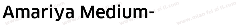 Amariya Medium字体转换
